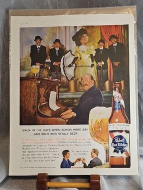1960 Pabst Blue Ribbon Vintage Advertisment -Reminder of how life used to be